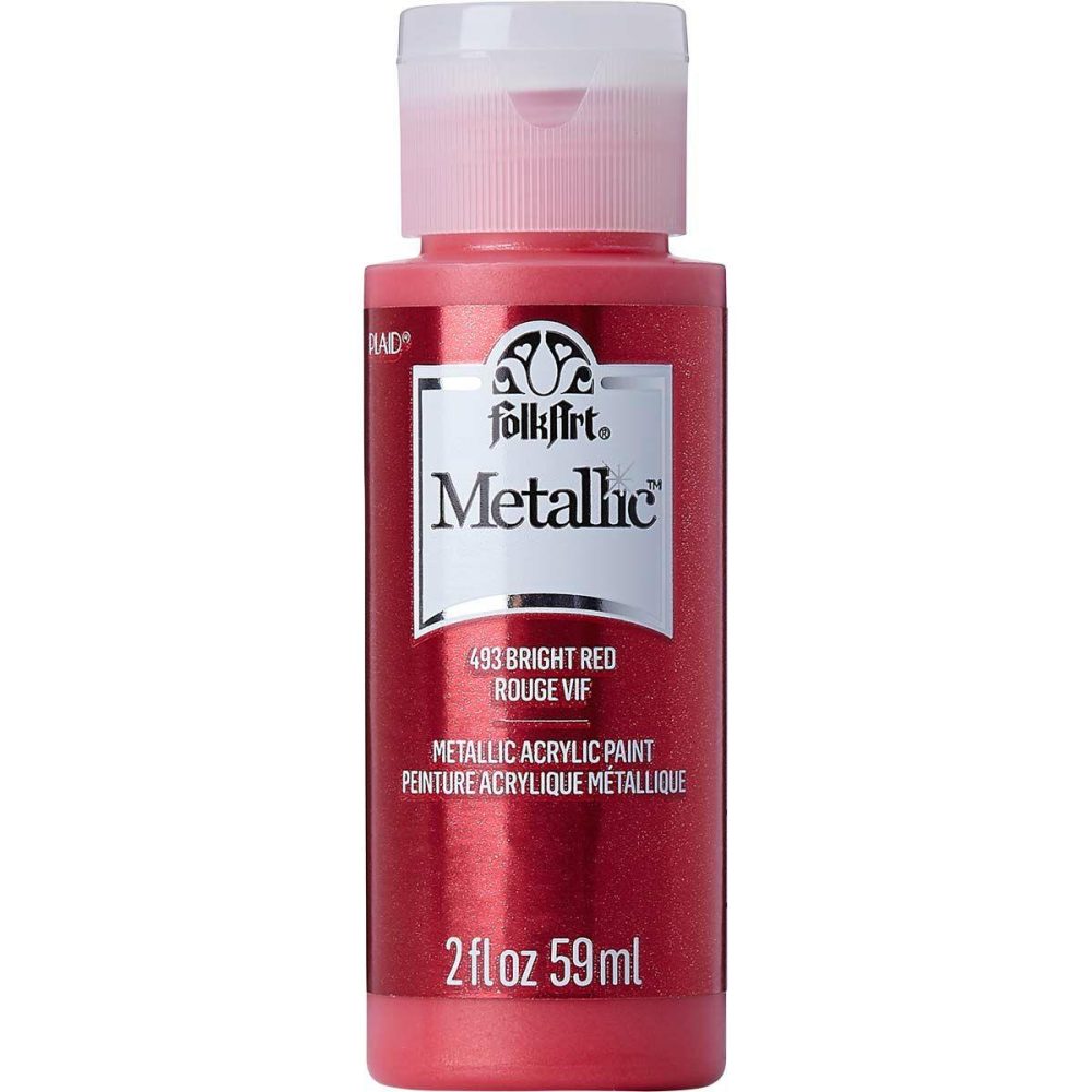 Art Supplies |  Metallic Acrylic Paint – Bright Red Art Supplies Art Supplies