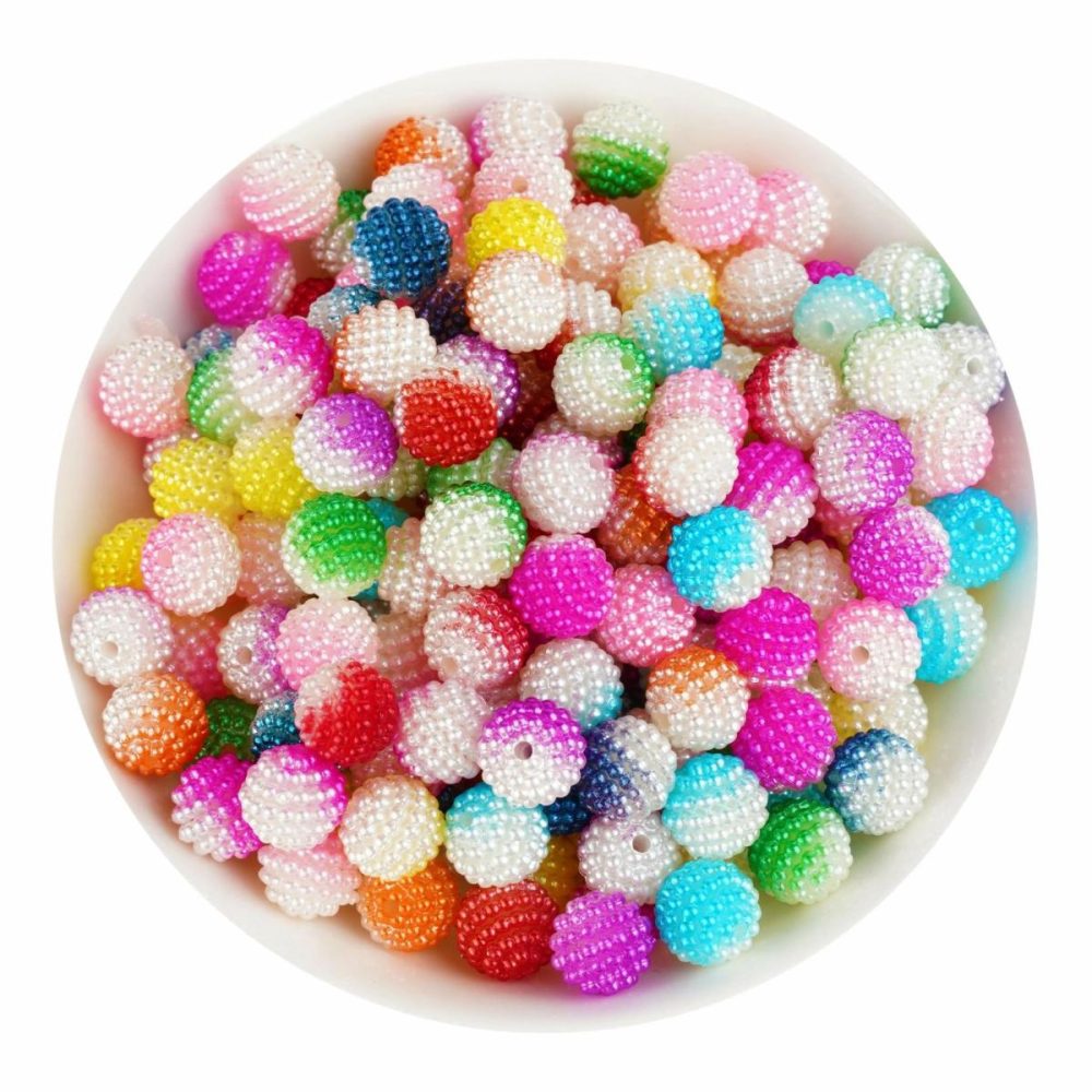 Jewelry & Silicone Beads |  Bumpy Beads – Mixed Colors 2 Tone DIY Craft Jewelry & Silicone Beads