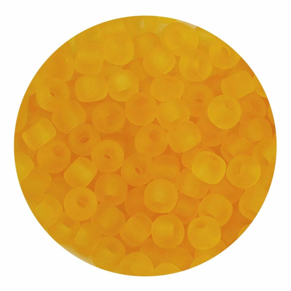 Jewelry & Silicone Beads |  Glass Seed String Beads – Frosted Orange DIY Craft Jewelry & Silicone Beads